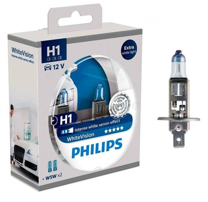 5139156915_galogenna-avtolampa-philips Галогенна автолампа PHILIPS H1 VisionPlus 12258VPS2 HCB +60% - Зображення 1