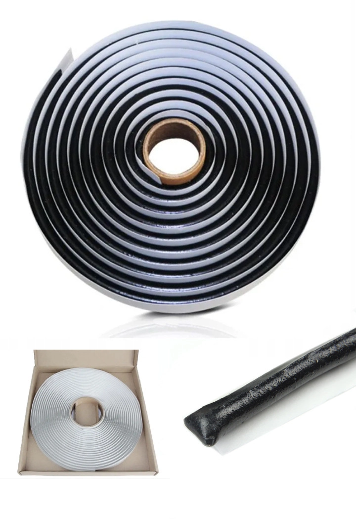 5151727312_avtomobilnij-germetik-dlya Автомобільний герметик для фар Black, діаметр 9мм, герметизуючий бутиловий шнур Чорний відрізний 1 метр - Зображення 1