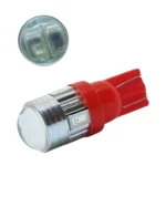 Светодиодная лампа Т10 (W5W) 6SMD 5630 с линзой 12V Червона