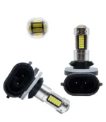 Світлодіодна лампа з цоколем H27 881 30SMD 4014 12V з лінзою, обманкою та драйвером Біла