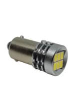 Автомобільна світлодіодна лампа LED з цоколем H6W BAX9S зсув 150 ° 12-24V з обманкою 6 SMD 3020  Біла - Зображення 4