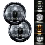 Комплект світлодіодних фар 7 дюймів УАЗ, Нива, ВАЗ, Jeep wrangler, Nissan Patrol, Land Rover Defender, Hummer - Зображення 9