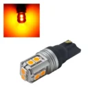 Світлодіодна лампа Т10 W5W 10SMD 3030 з обманкою та драйвером 12V Жовта