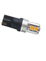 Світлодіодна лампа Т10 W5W 10SMD 3030 з обманкою та драйвером 12V Жовта - Зображення 5