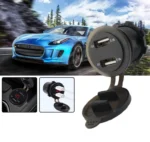 Автомобільна зарядка в прикурювач з вольтметром usb розетка в авто 2 порти USB 2.1А Червоне підсвічування - Зображення 5