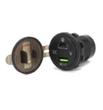 Автомобільна зарядка в прикурювач USB + PD Type-C роз'єм QC 3.0 (швидке заряджання) Синє підсвічування - Зображення 4