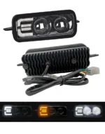 Светодиодные подфарники Led 2 линзы с ДХВ и поворотом 100W Нива, Лада 4x4, ВАЗ 2121 Металл