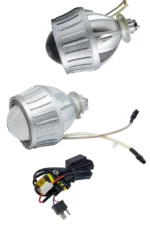 Комплект біксенонових лінз 3 дюйми під ксенон (з лампами) ближнє/дальнє світло з ангельськими очима