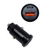 Автомобільний зарядний пристрій Essager USB + Type-C (USB-C) 30W QC PD 3.0 Mini Car Charger 47 * 24мм