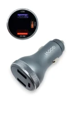 Автомобільний зарядний пристрій QOOVI 2 USB + Type-C (USB-C) 80W Швидка зарядка