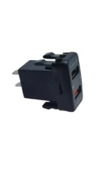 Зарядний пристрій кнопка Toyota з вольтметром та 2 USB 3.4A 12В-24В Зелений - Швидка зарядка - Зображення 4