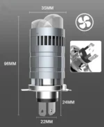 Комплект світлодіодних лінз H4 3570 led csp Chip D13 K6 12-24V 6000K 30000Lm - Зображення 3