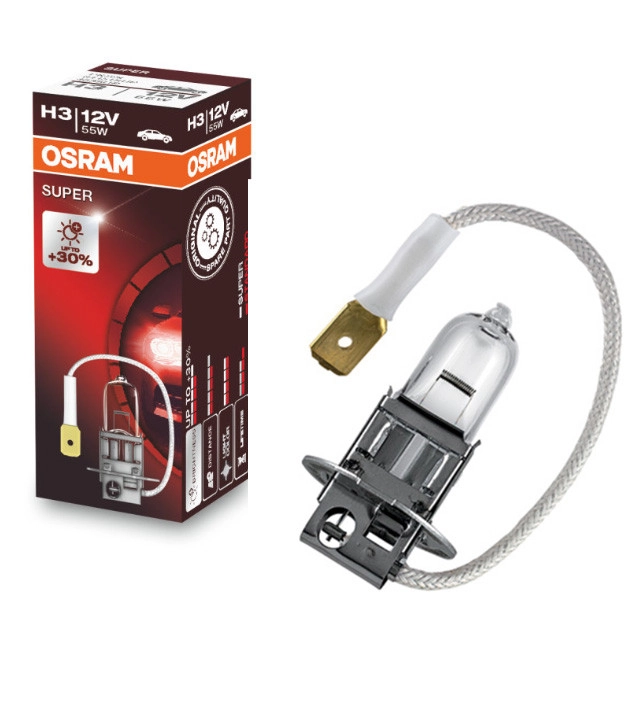 5402881863_galogenna-avtolampa-osram Галогенна автолампа Osram H3 Super +30% 64151sup - Зображення 1
