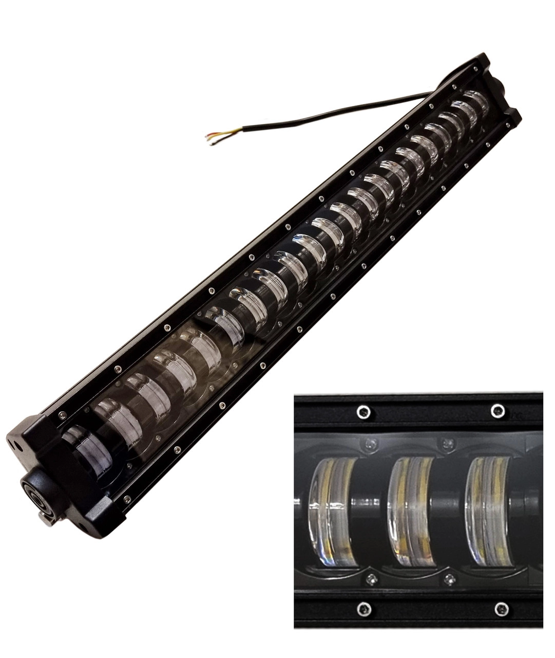 5411752482_svitlodiodna-led-balka Світлодіодна LED балка додаткова фара комбінована 21 LED 168W Ближній Дальній 60см - Зображення 1