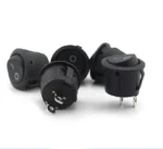 Кнопка автомобільна 2 контакти Кнопковий перемикач Чорний - Зображення 5