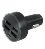 Автомобільний зарядний пристрій 4 USB + PD 150W Чорна - Зображення 2