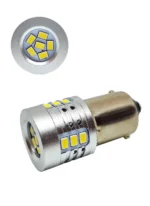 Светодиодная лампа с цоколем 1156 BA15s P21W 18 SMD 3020 з драйвером 12-24V 7W 900Lm 5000К Біле світло
