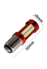 Світлодіодна лампа з цоколем 1157 BAY15d P21/5W 106 SMD 4014 12-24V 5000К Біле світло - Зображення 2
