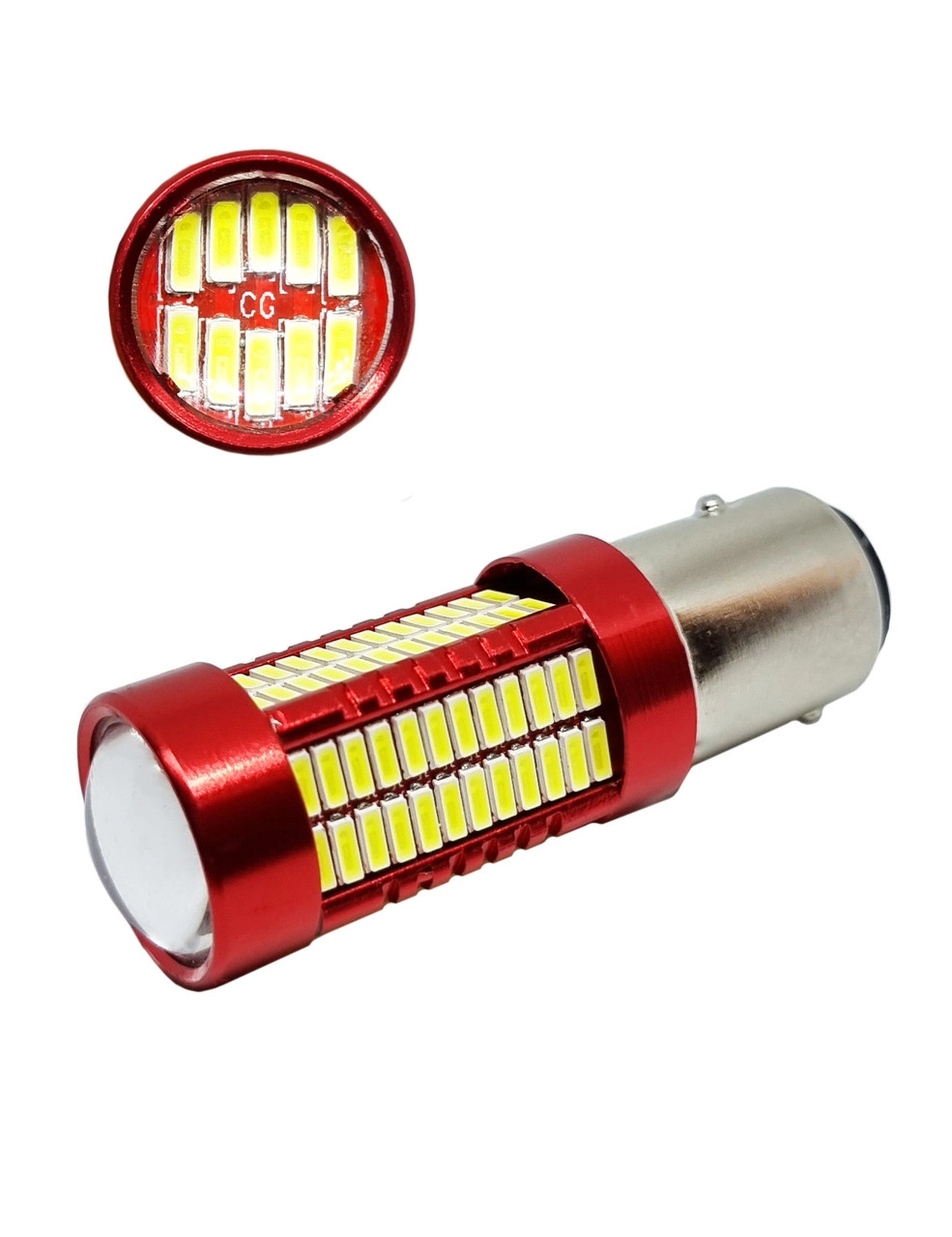 5482236622_svitlodiodna-lampa-z Світлодіодна лампа з цоколем 1157 BAY15d P21/5W 106 SMD 4014 12-24V 5000К Біле світло - Зображення 1