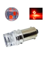 Світлодіодна лампа T4W 3SMD 2835 3D Червоне світло 12V з лінзою