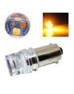 Світлодіодна лампа T4W 3SMD 2835 3D Жовте світло 12V з лінзою