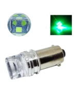 Світлодіодна лампа T4W 3SMD 2835 3D Зелене світло 12V з лінзою