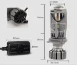 Міні Лінза LED Світлодіодні лінзи Mini H4 модель G9 PRO 5500K 10000Lm 45W - Зображення 8