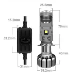 Міні Лінза LED Світлодіодні лінзи Mini H4 модель G7 5500K 8000Lm 55W 9-32V - Зображення 6