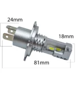 Комплект світлодіодних ламп H4 12 SMD 5530 CSP LED chips 50W 6000K 16000Lm - Зображення 5