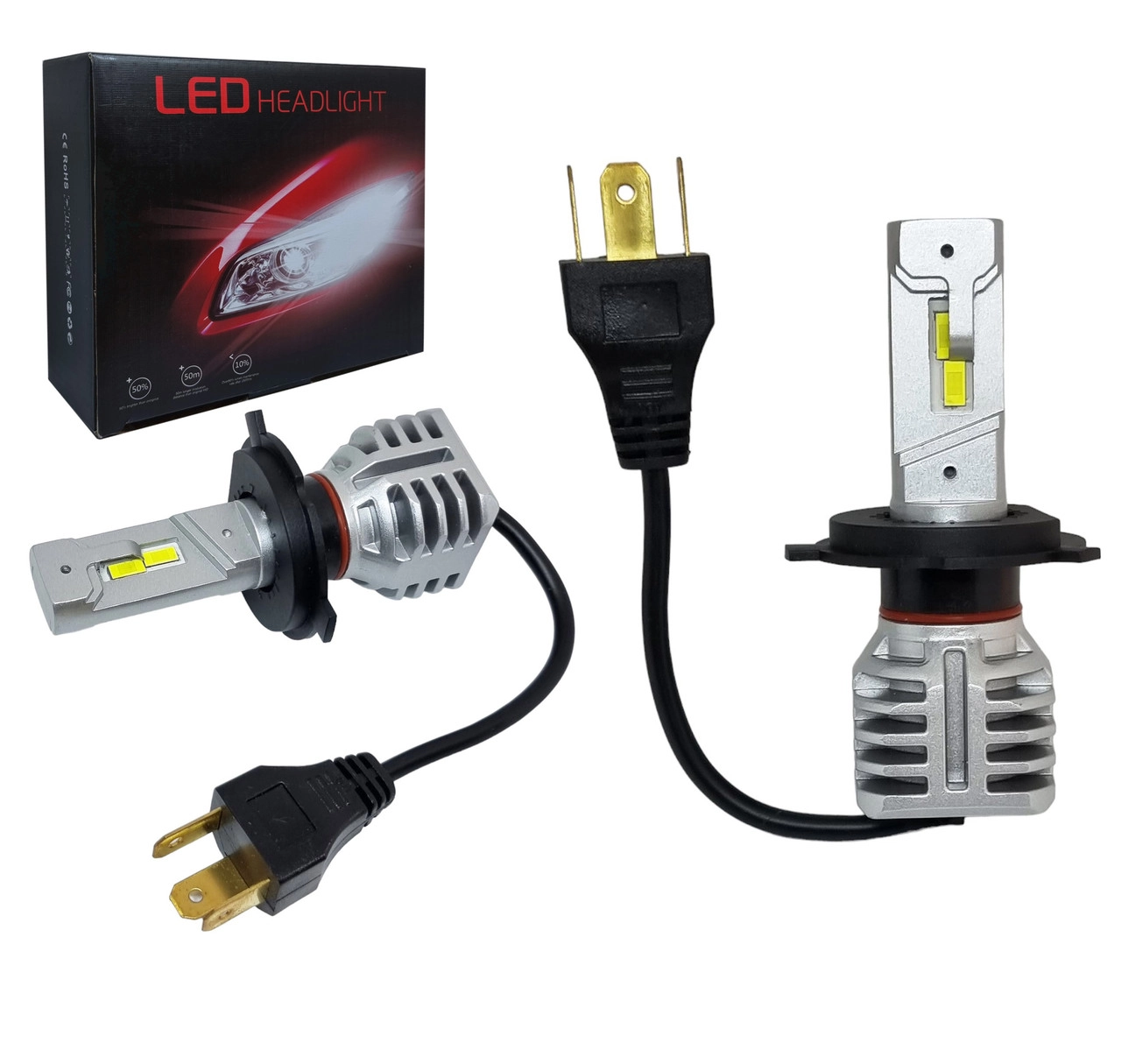 5537933466_komplekt-svitlodiodnih-lamp Комплект світлодіодних ламп H4 K3 PRO 24 CSP LED 36W 6500K 8000Lm - Зображення 1