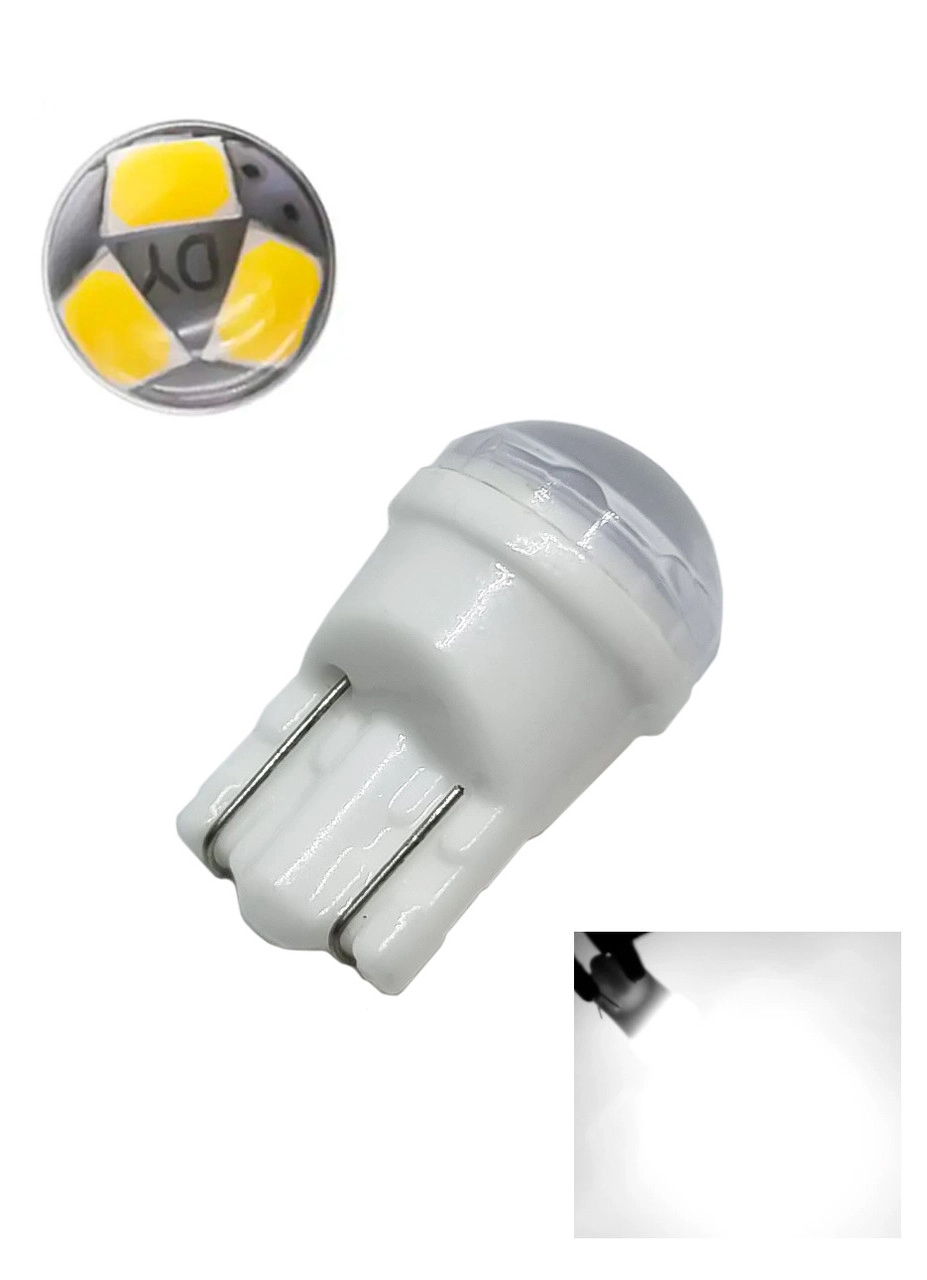 5538098781_svitlodiodna-lampa-t10 Світлодіодна лампа Т10 W5W 3SMD 283512V Білий керамічна - Зображення 1