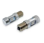 Світлодіодна лампа з цоколем 1156 BA15s P21W 21SMD 2835 12V Червона з драйвером і лінзою - Зображення 4