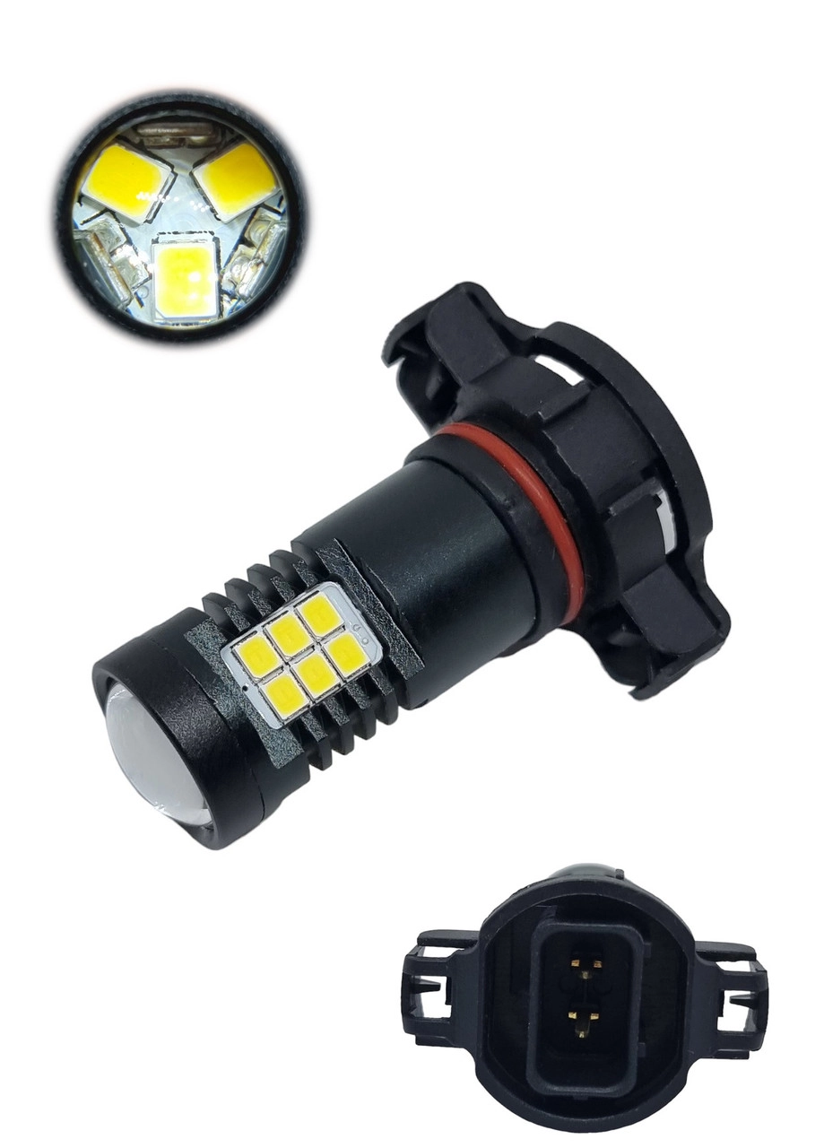 5544033339_svitlodiodna-lampa-z Світлодіодна лампа з цоколем H16 21SMD 2835 12V Білий - Зображення 1