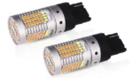 Світлодіодна лампа 7440 T20 W21W W3x16d 119SMD 2016 обманка 12V Біла Жовта (Двобарвна) - Зображення 4