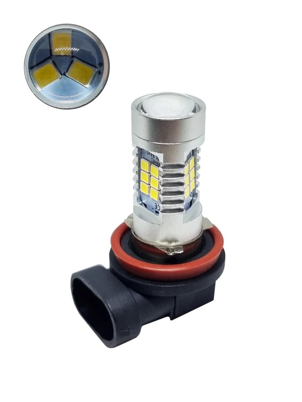5570578538_svitlodiodna-lampa-z Світлодіодна лампа з цоколем H11 21SMD 2835 12V Біла з драйвером - Зображення 1