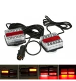 Світлодіодні задні ліхтарі причепа з кабелем та роз'ємом, на магнітах Стоп сигнал 7 контактів