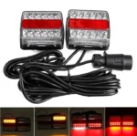 Світлодіодні задні ліхтарі причепа з кабелем та роз'ємом, на магнітах Стоп сигнал 7 контактів - Зображення 3