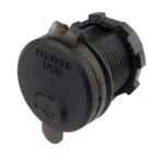 Автомобільна зарядка USB QC3.0 швидка зарядка Синє Led підсвічування з кнопкою - Зображення 2