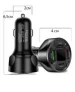 Автомобільна зарядка 2USB+ 2Type-С 12-32V 3.1A LED дисплей з підсвічуванням 66W - Зображення 2