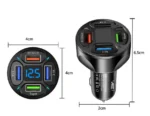 Автомобільна зарядка 4USB 12-32V 3.1A LED дисплей з підсвічуванням 66W - Зображення 2