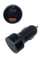 Автомобільна зарядка USB+ Type-С 12-24V 3.1A  з Led підсвічуванням Швидка зарядка