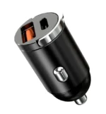 Автомобільна зарядка USB+ Type-С 12-24V 30W mini Швидка зарядка - Зображення 4