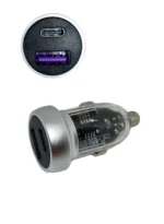 Автомобільна зарядка USB+ Type-С 12-24V mini