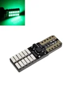 Світлодіодна лампа Т10 W5W 24SMD 4014 з обманкою і драйвером 12V Зелена
