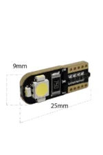 Світлодіодна лампа Т10 W5W 2SMD 5050 та 6SMD 3014 12V з обманкою Біла - Зображення 2