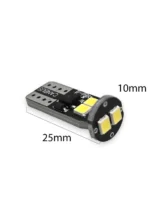 Світлодіодна лампа Т10 W5W 6SMD 2835 з драйвером 12V Білий - Зображення 4