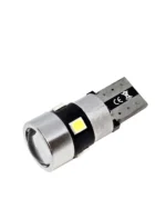 Світлодіодна лампа Т10 (W5W) 6SMD 2835 з обманкою і лінзою 12V Білий