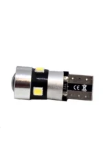 Світлодіодна лампа Т10 (W5W) 6SMD 2835 з обманкою і лінзою 12V Білий - Зображення 4