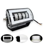 Світлодіодна протитуманна фара ПТФ LED 4 лінзи з ангелами ГАБАРИТ Біла