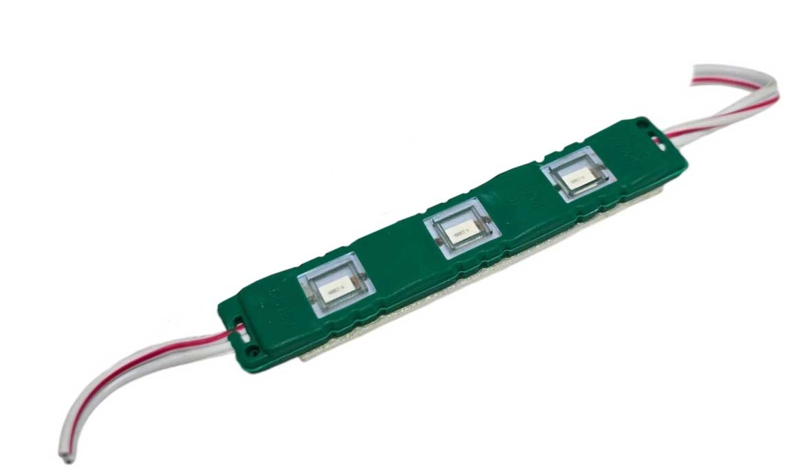 6246646799_svitlodiodnij-modul-3smd Світлодіодний модуль 3smd 5630 зелений 12V - Зображення 1